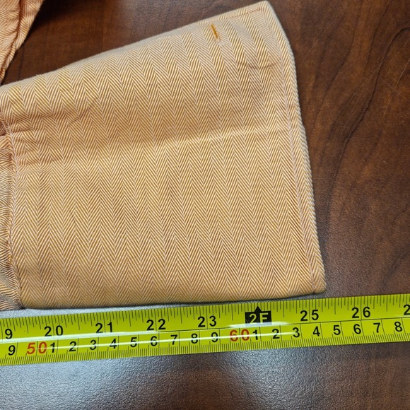 BACHRACH Men's Dress Shirt 16 32/33 Peach Orange Pinstripe Cotton Blend EUC - Picture 10 of 12